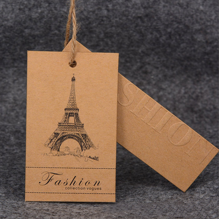 embossed hang tag