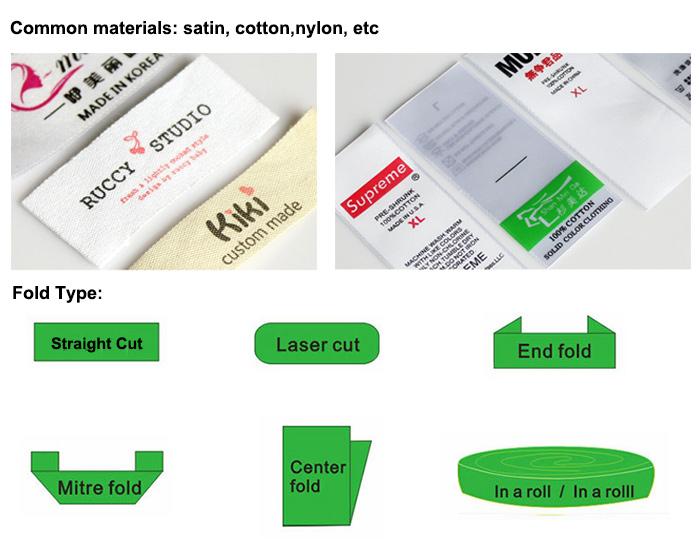 printed cotton label