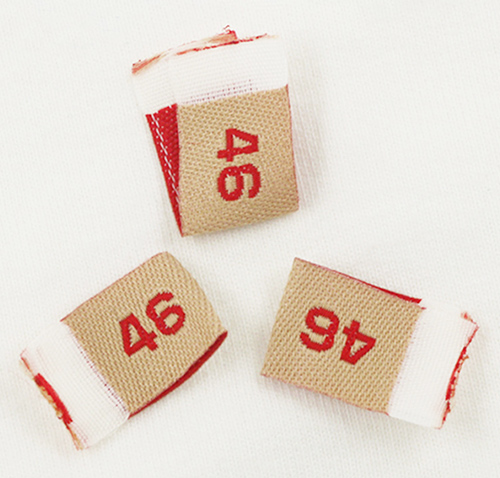 woven size labels