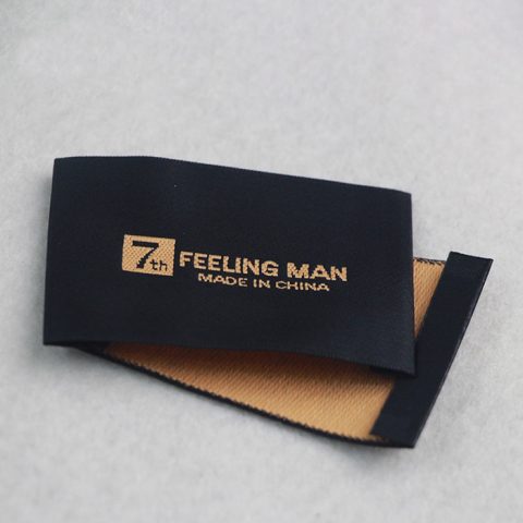 Charm woven label end fold colorful logo | BP printing and package