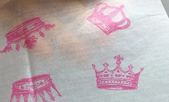 White Tissue Paper Pink Logo