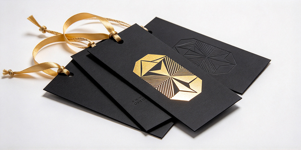 Foil Stamped and Embossed Hang Tags